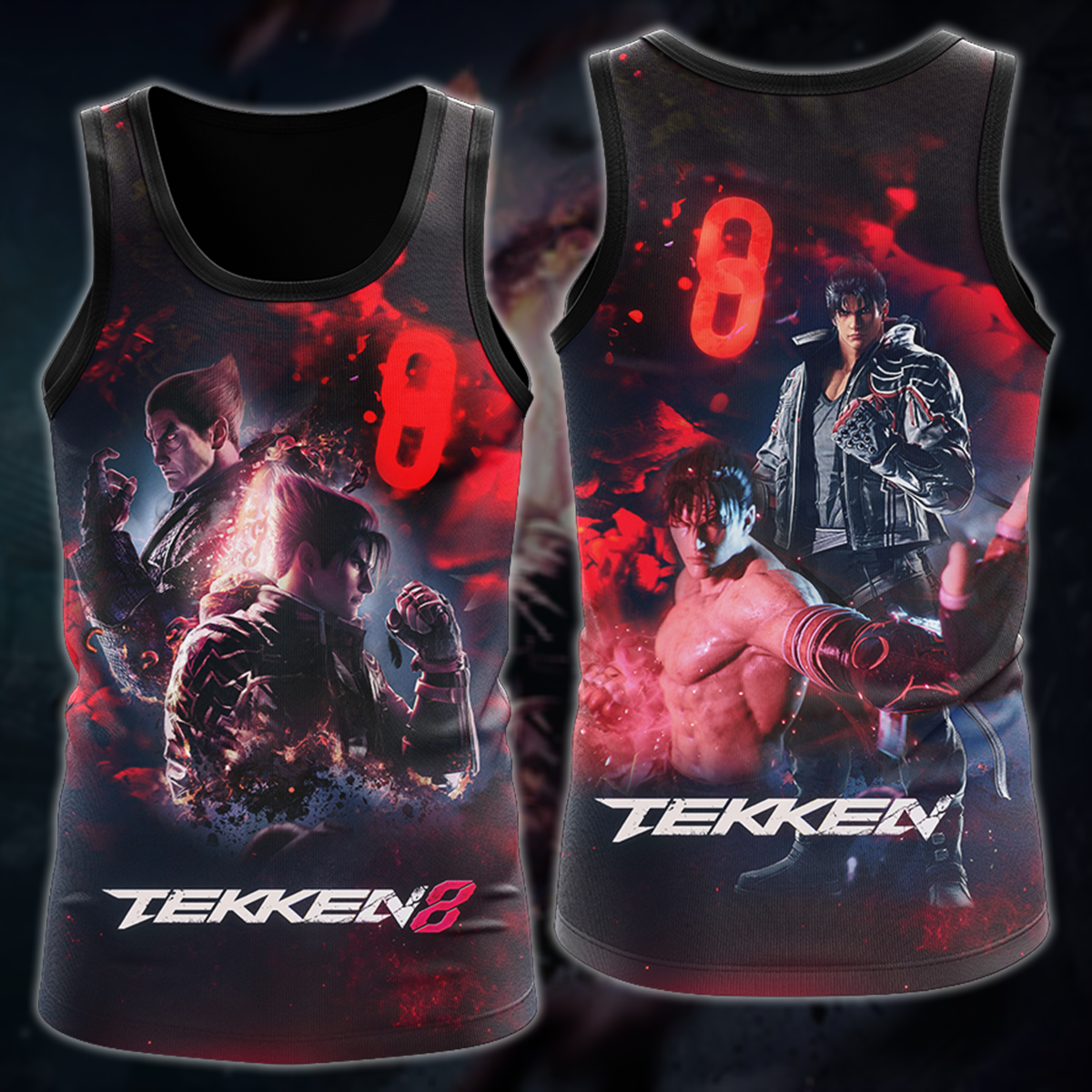 Tekken 8 Video Game 3D All Over Printed T-shirt Tank Top Zip Hoodie Pullover Hoodie Hawaiian Shirt Beach Shorts Jogger Tank Top