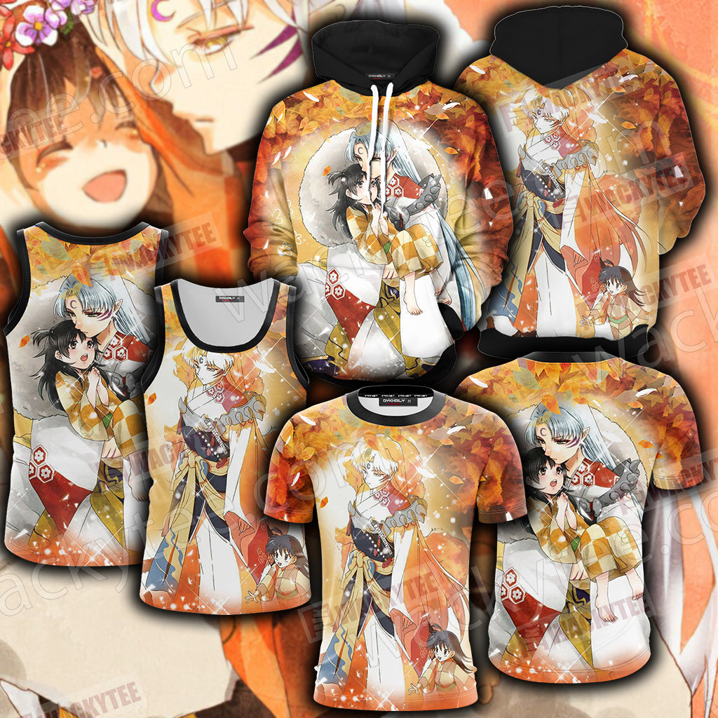 Inuyasha Sesshomaru And Rin Unisex 3D T-shirt