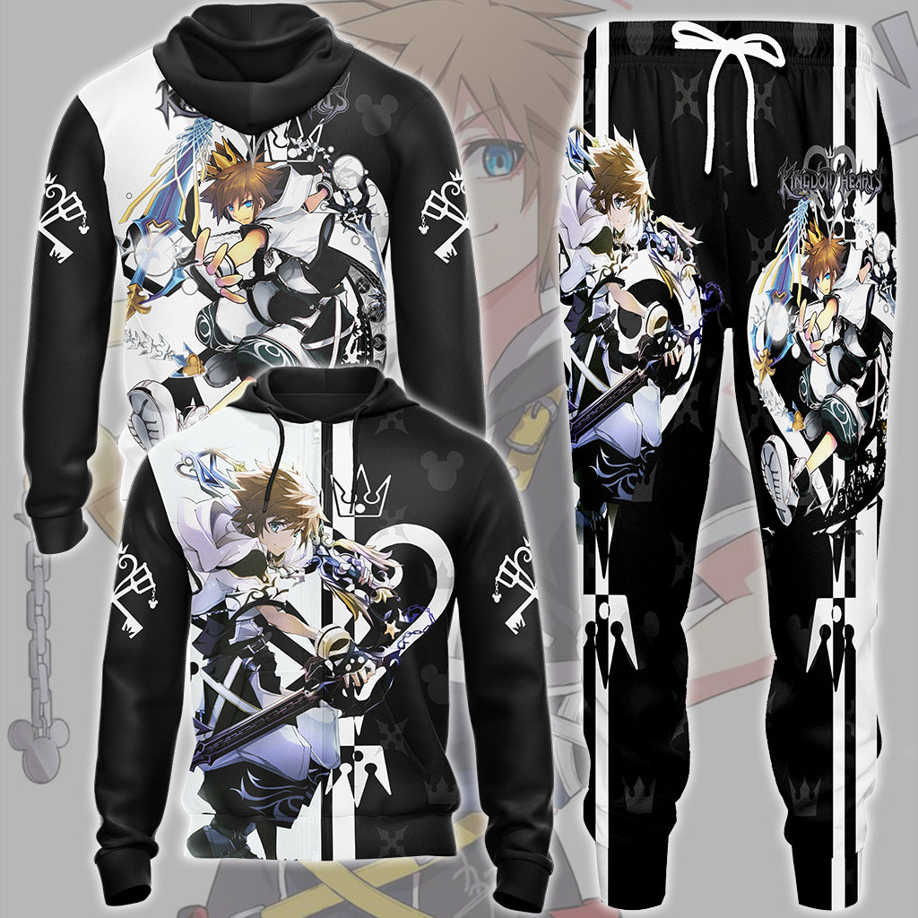 Kingdom Hearts Sora Video Game All Over Printed T-shirt Tank Top Zip Hoodie Pullover Hoodie Hawaiian Shirt Beach Shorts Joggers