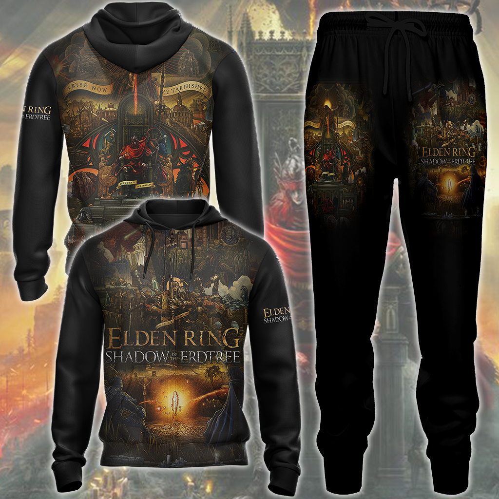 Elden Ring Shadow of the Erdtree Video Game All Over Printed T-shirt Tank Top Zip Hoodie Pullover Hoodie Hawaiian Shirt Beach Shorts Joggers