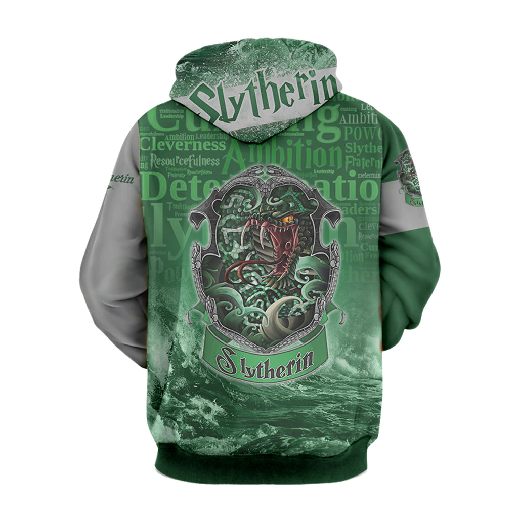 Hogwarts Castle Slytherin House Harry Potter 3D Hoodie