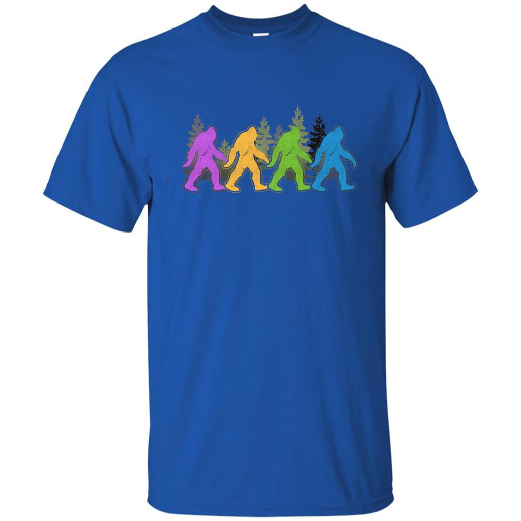 Color Bigfoot Yeti Sasquatch T-Shirt Royal