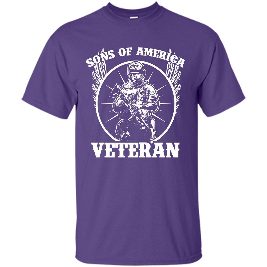 Military T-shirt Sons Of America Veteran Purple