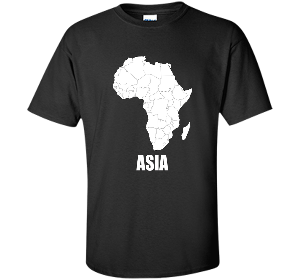 Africa Asia Funny T-shirt - Humor Tshirts Black S