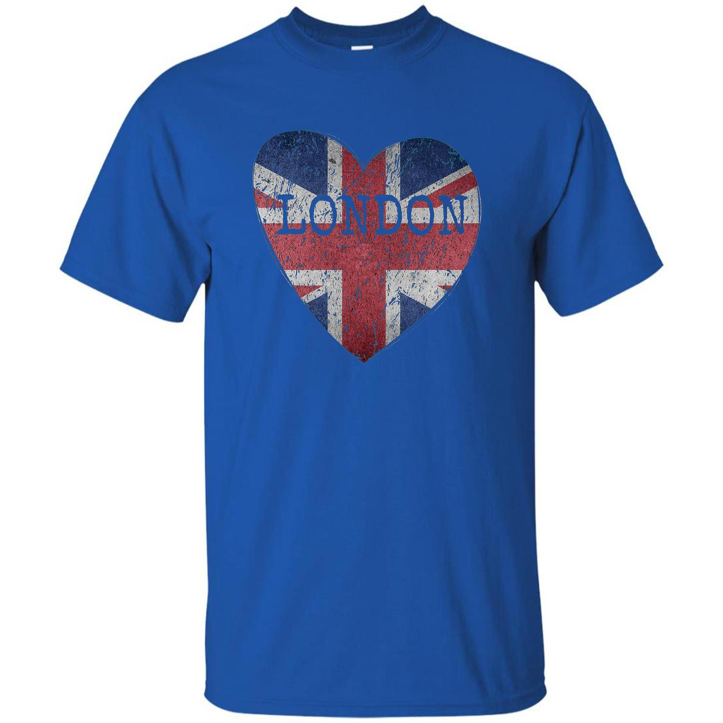 London Flag UK Heart T-shirt Royal