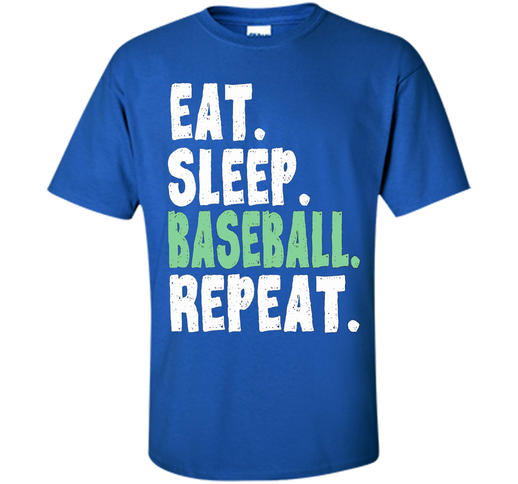 Eat Sleep Baseball Repeat T Shirt Cool Gift Ideas Sport Game shirt Royal