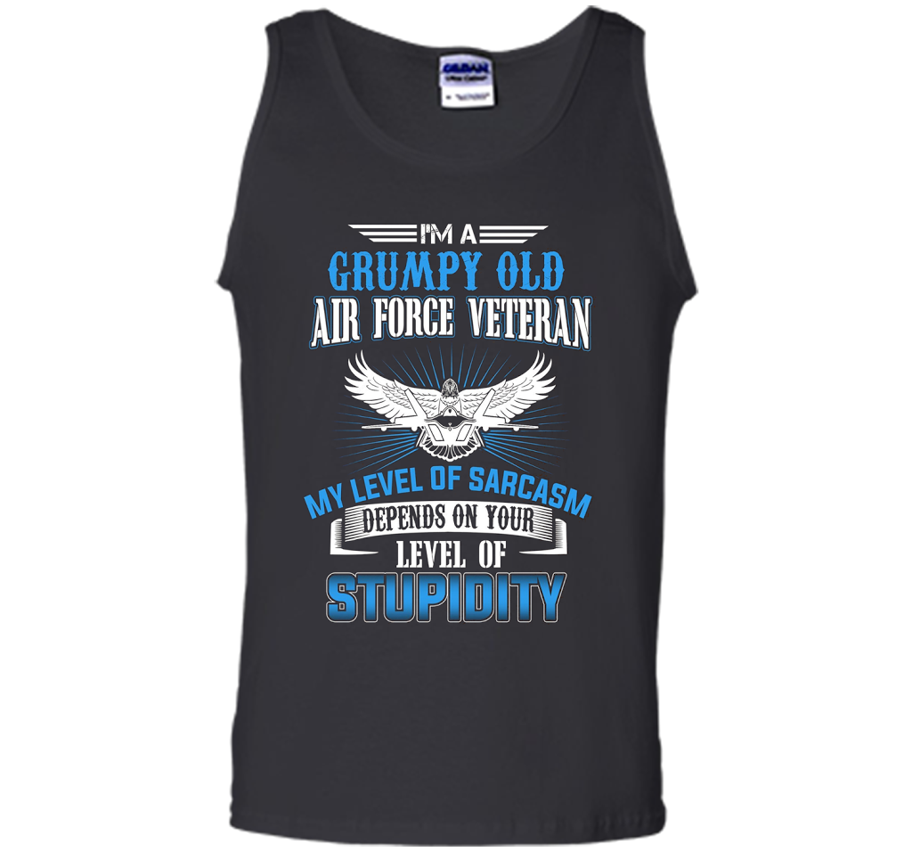 I'm A Grumpy Old Air Force Veteran T-shirt Black S