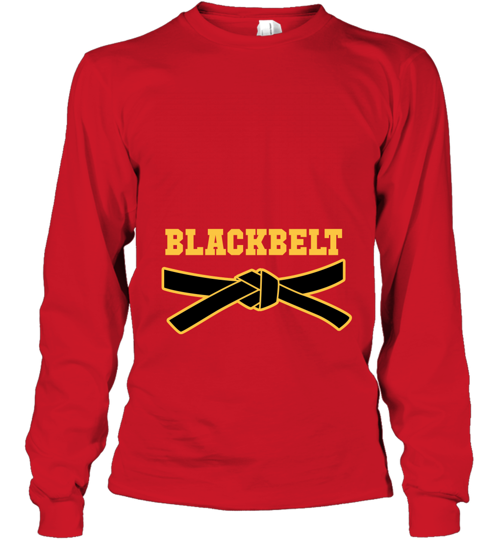 Black Belt Shirt Long Sleeve T-Shirt Long Sleeve T-Shirt Red