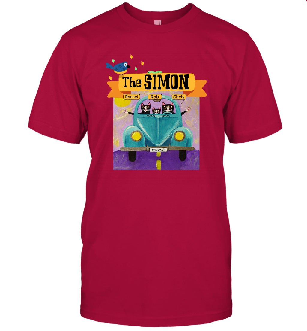 The Simon Family ( Customized Name ) T-Shirt T-Shirt Cardinal
