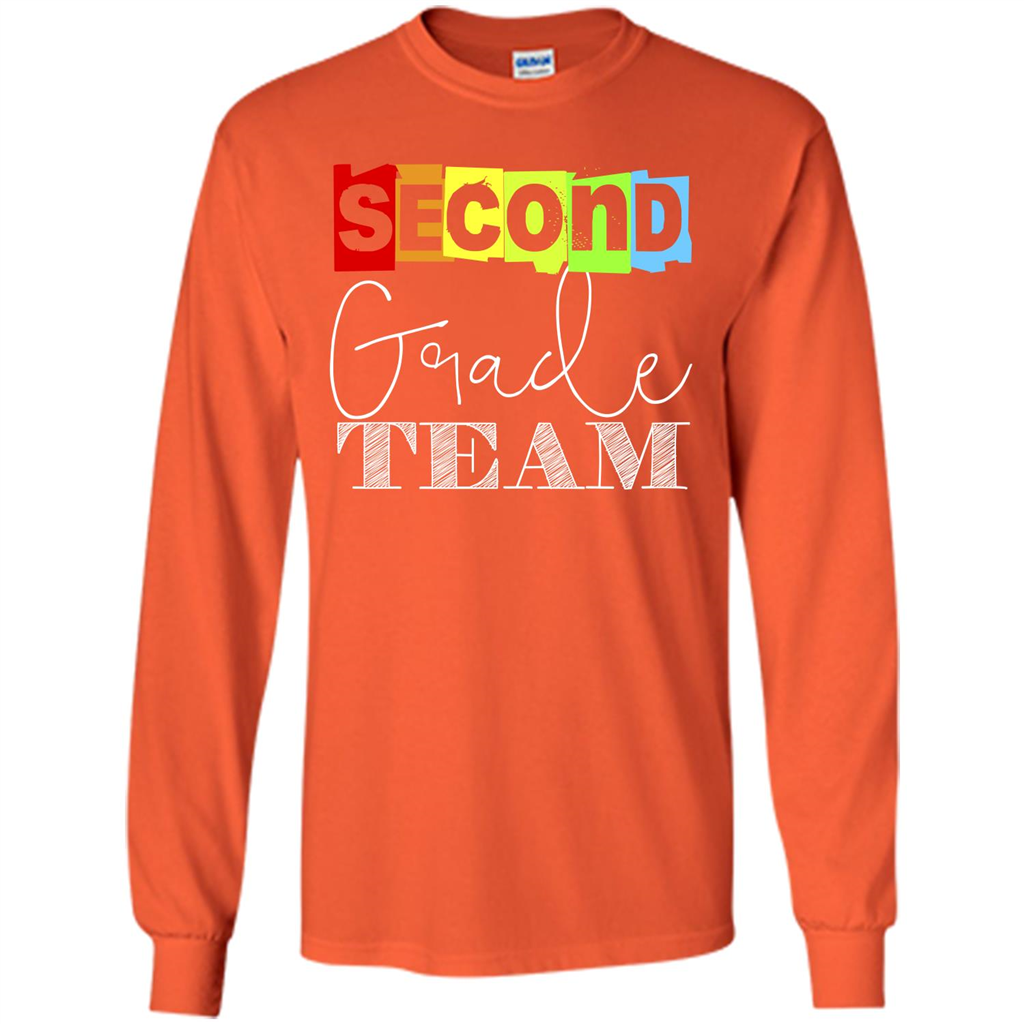 Second Grade Team T-shirt School Day T-shirt Orange