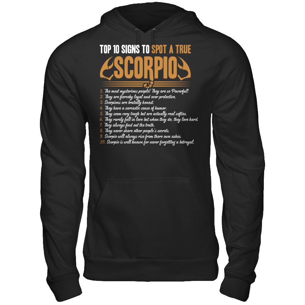Top 10 Signs To Spot A True Scorpio Gildan - Pullover Hoodie Black