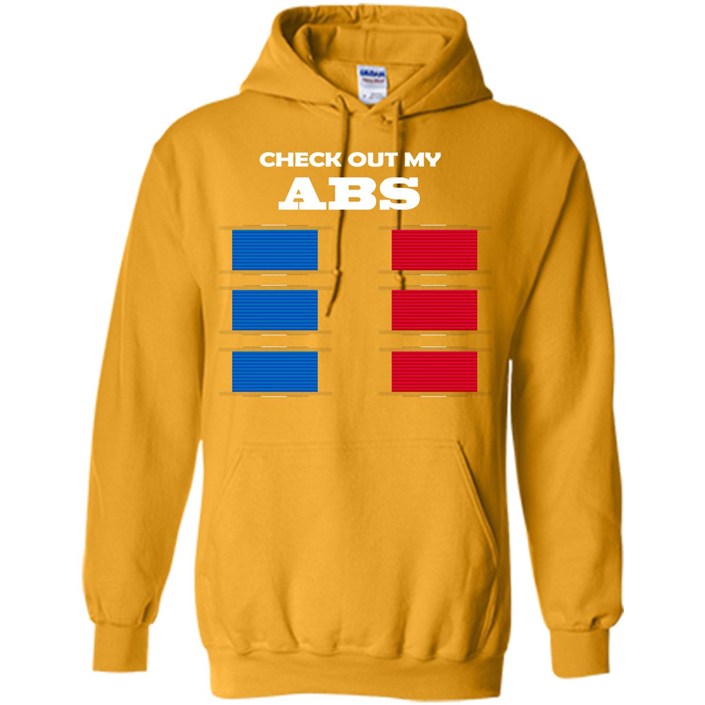 Funny Engineer T-shirt Check Out My Abs Gold