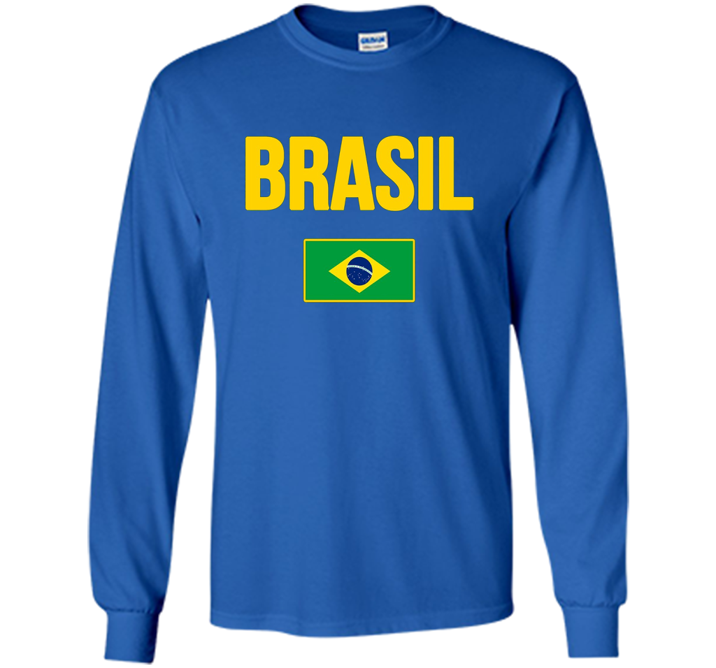 BRASIL T-shirt Brazilian National Country Flag Tee Camiseta cool shirt Royal