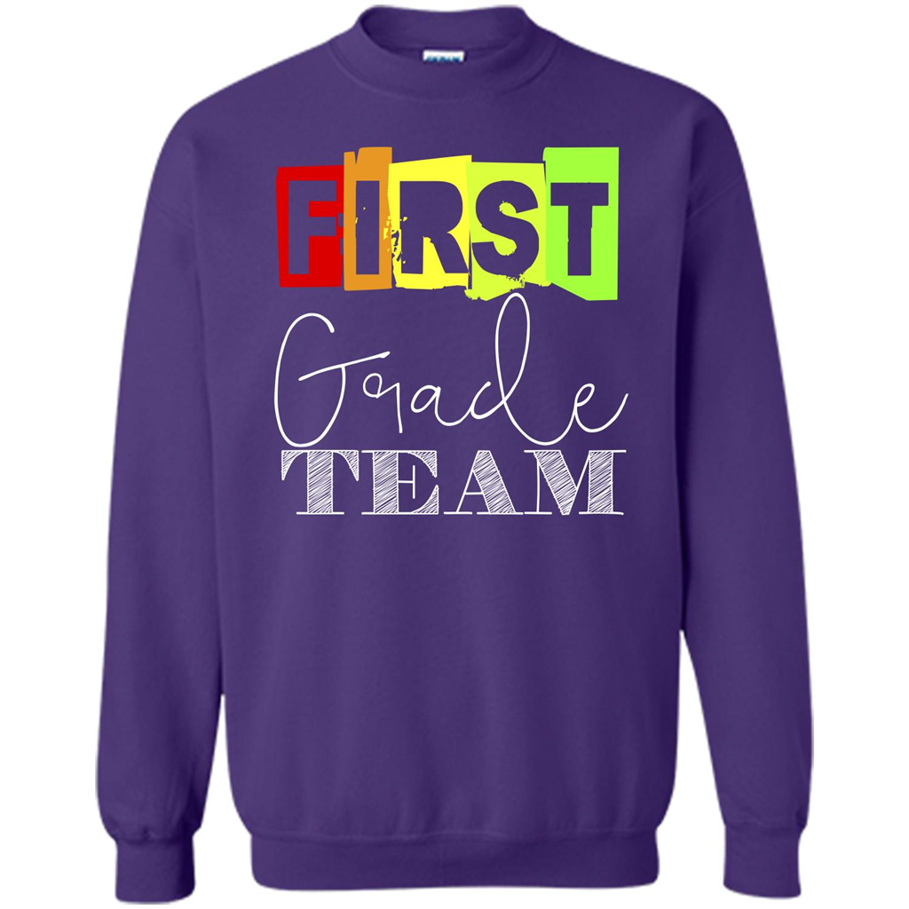 First Grade Team T-shirt School Day T-shirt Orange