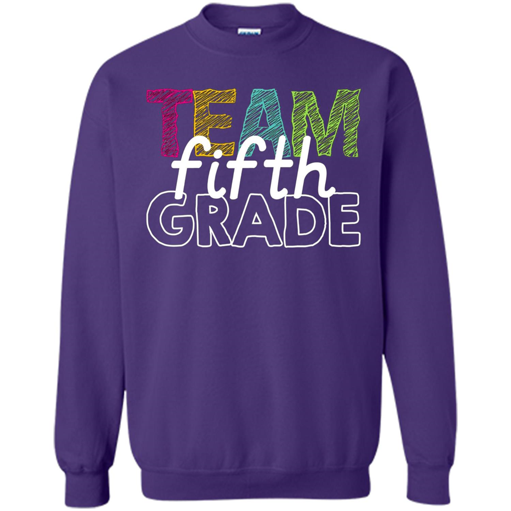 Team Fifth Grade Teacher T-shirt Orange