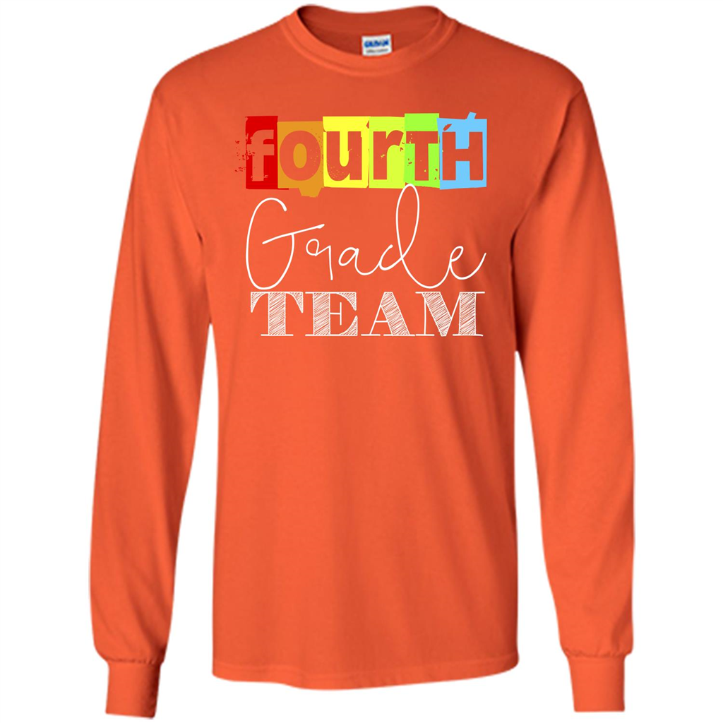 Fourth Grade Team T-shirt School Day T-shirt Orange