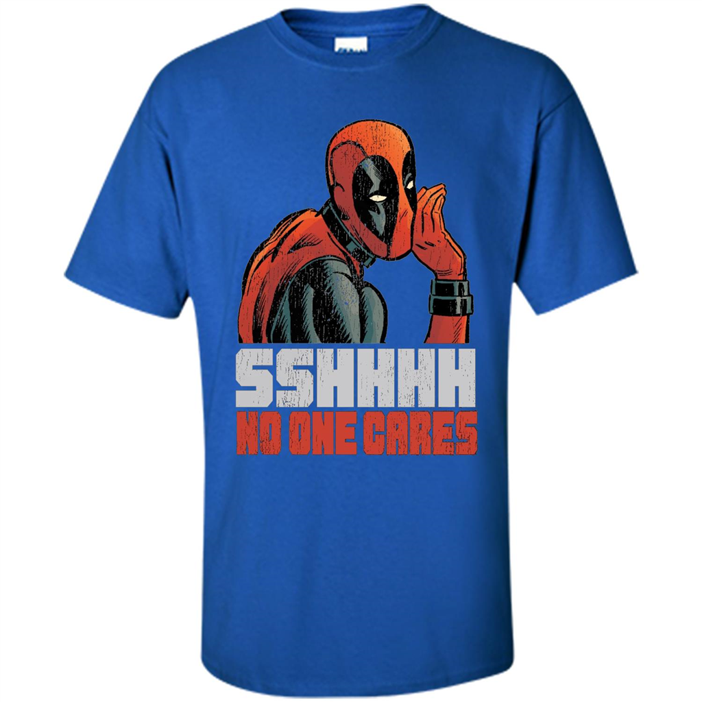 Sshhh No One Cares Whisper Graphic T-shirt Royal