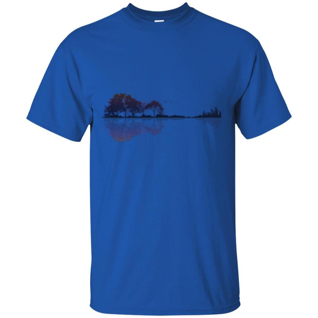 Nature Guitar T-shirt Guitar Lover T-shirt Royal