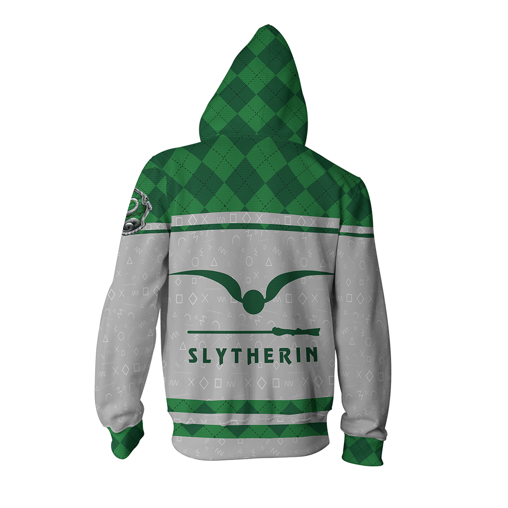 Slytherin Quidditch Team Harry Potter New Collection Zip Up Hoodie