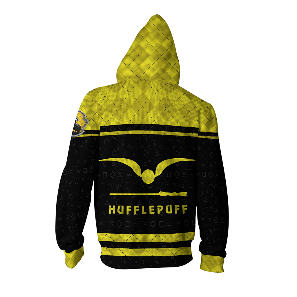 Hufflepuff Quidditch Team Harry Potter New Collection Zip Up Hoodie