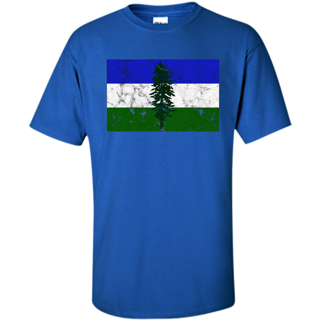 Distressed Cascadia Doug Flag Pacific Northwest T-shirt Royal