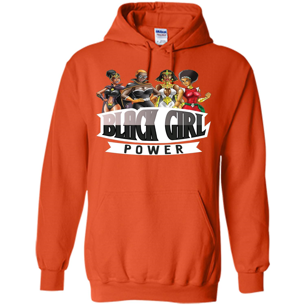 Super Hero Black Girl Power T-Shirt Orange