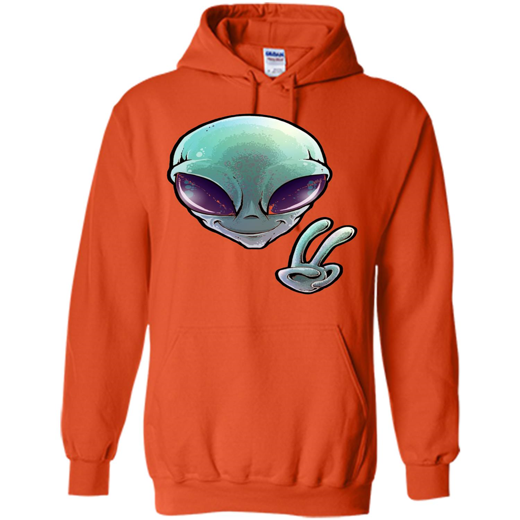 Peace Alien T-shirt Orange