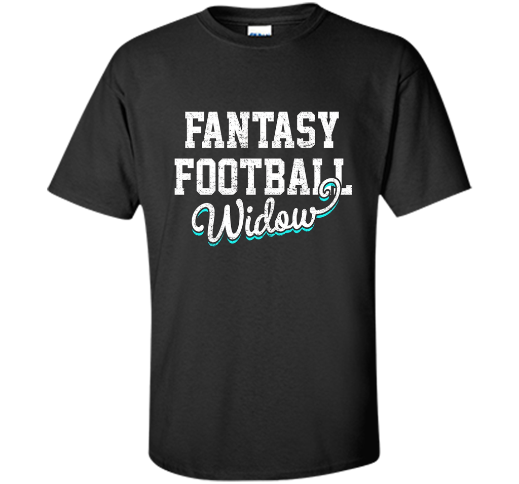 Womens Fantasy Football Widow T-shirt Black S