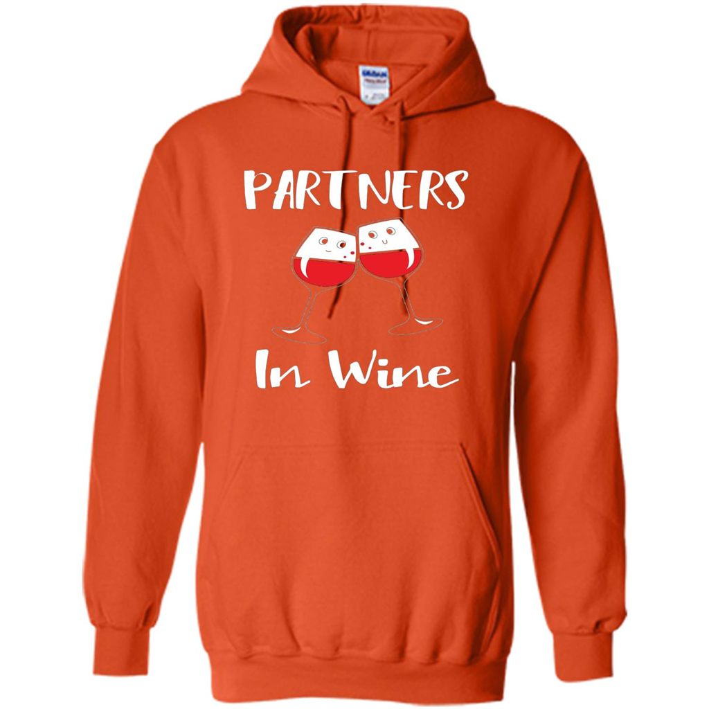 Wine Party T-shirt Partners In Wine T-shirt Orange