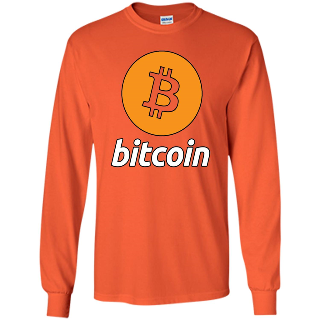 Bitcoin Logo Cryptocurrency BTC T-shirt Orange