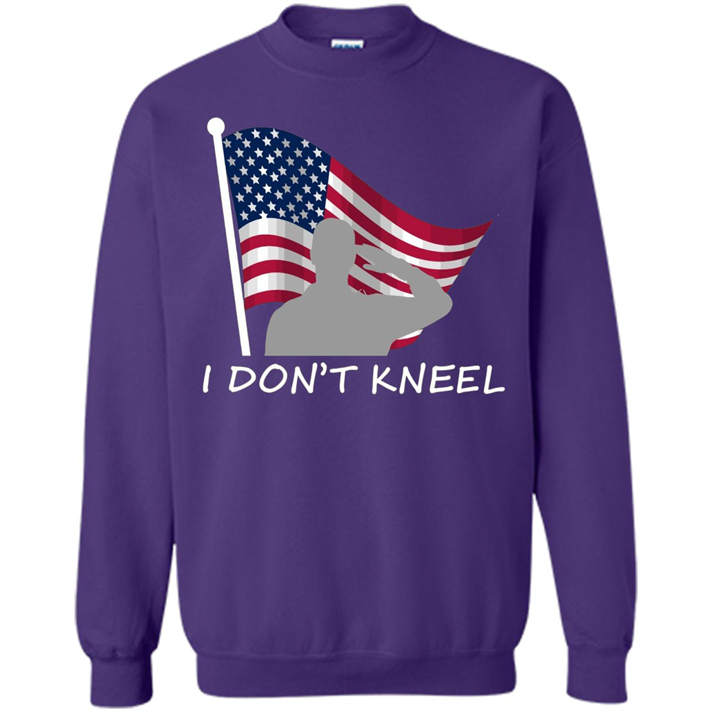 I Don't Kneel T-Shirt American Flag T-shirt Orange