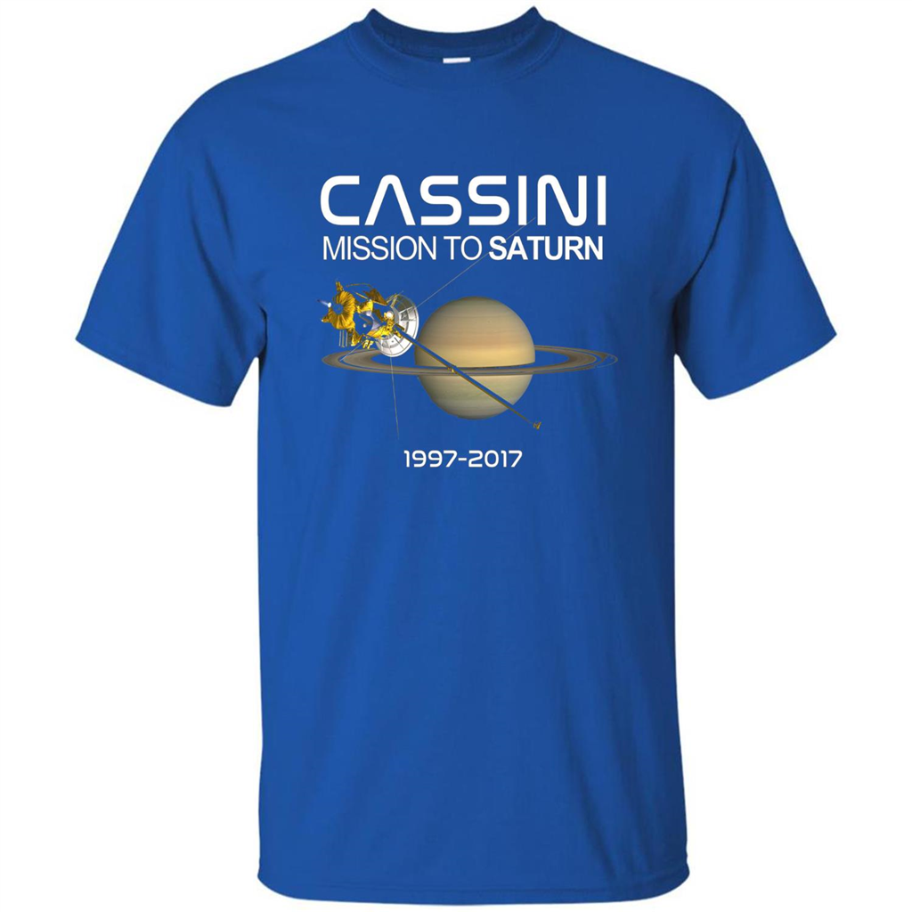 Cassini Mission to Saturn Space T-Shirt Royal