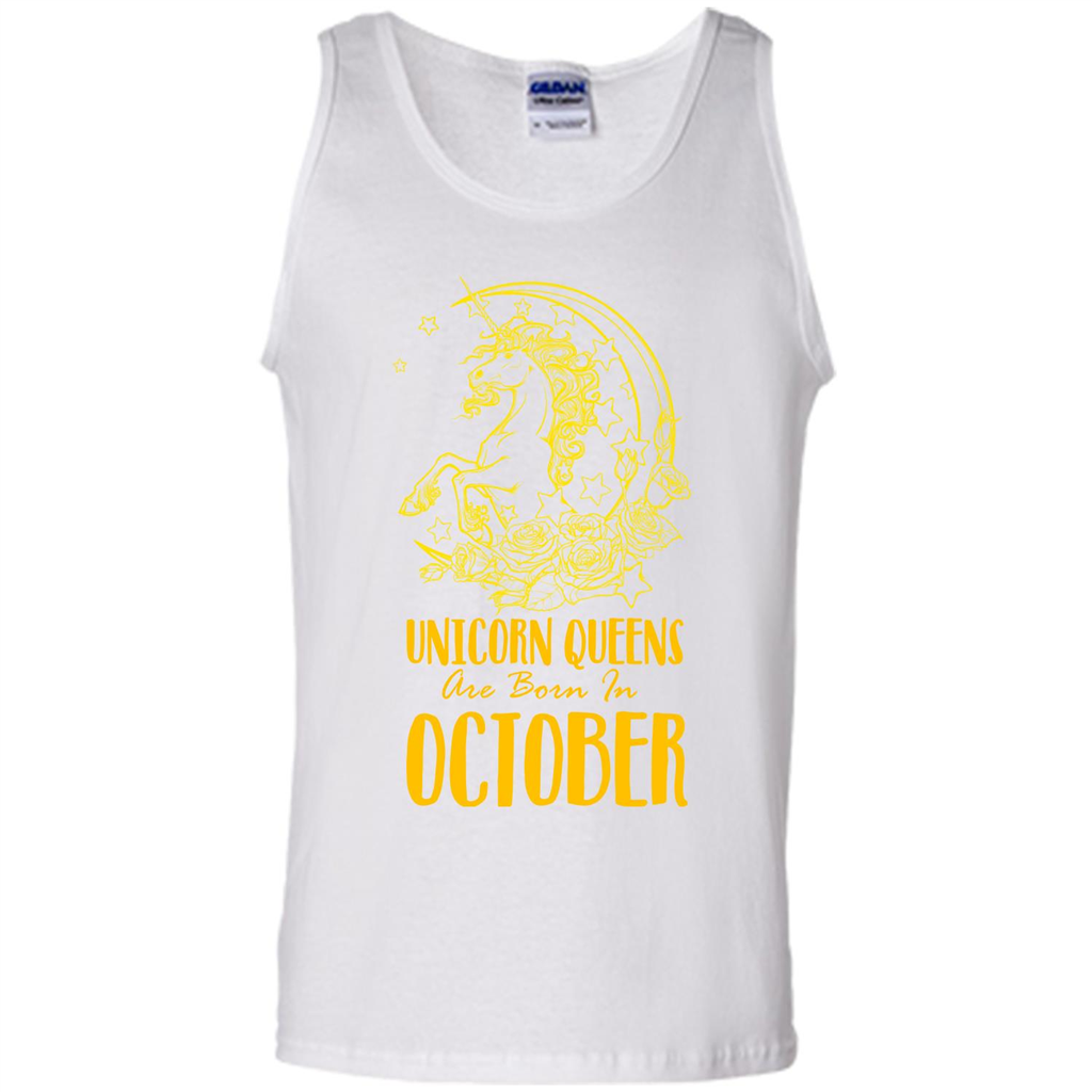 October Unicorn T-shirt Unicorn Queens Are Born In October White