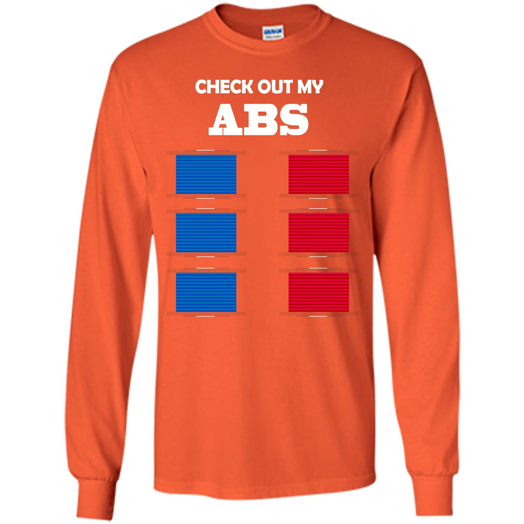 Funny Engineer T-shirt Check Out My Abs Orange