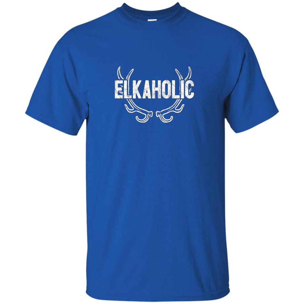Elkaholic Funny Hunting Hunter T-Shirt Royal