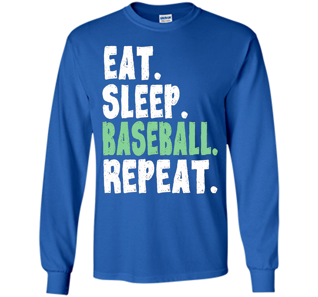 Eat Sleep Baseball Repeat T Shirt Cool Gift Ideas Sport Game shirt Royal