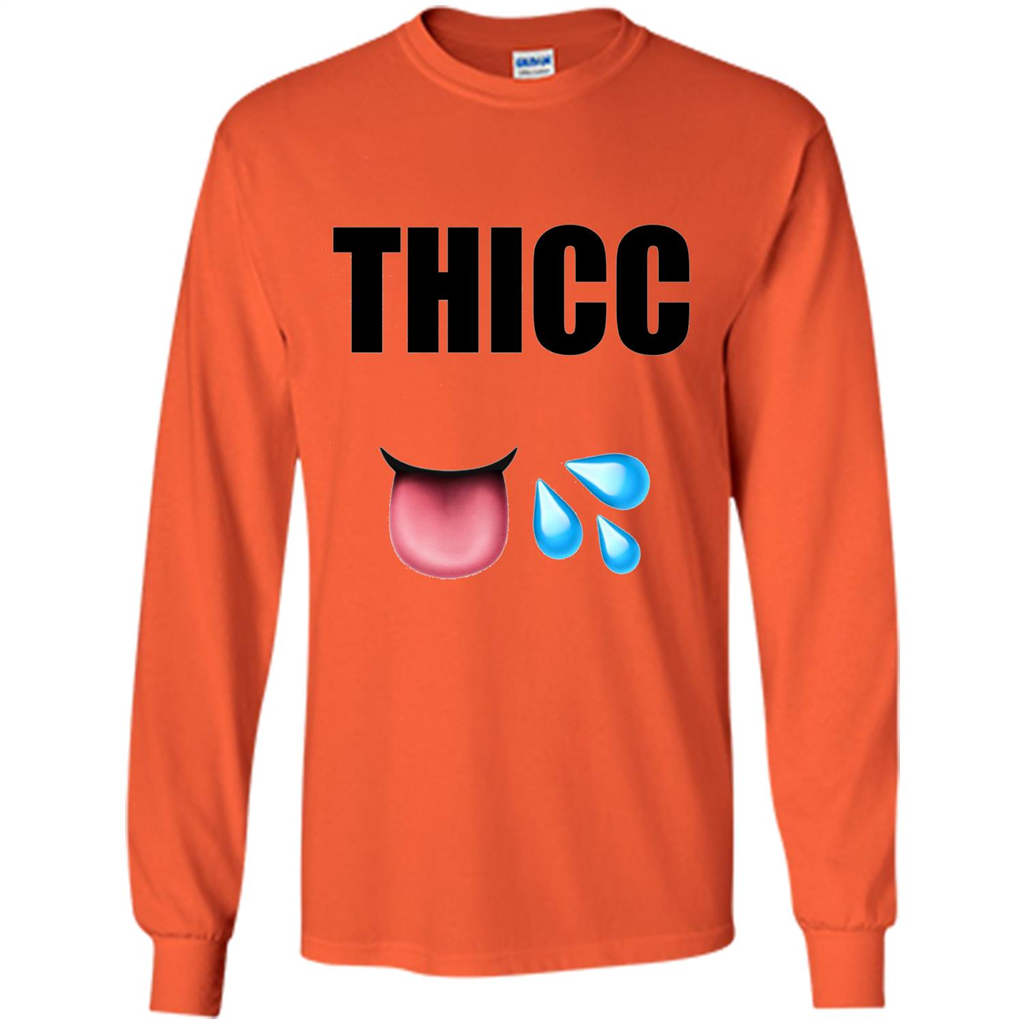 THICC Funny Gym Squat T-shirt Orange