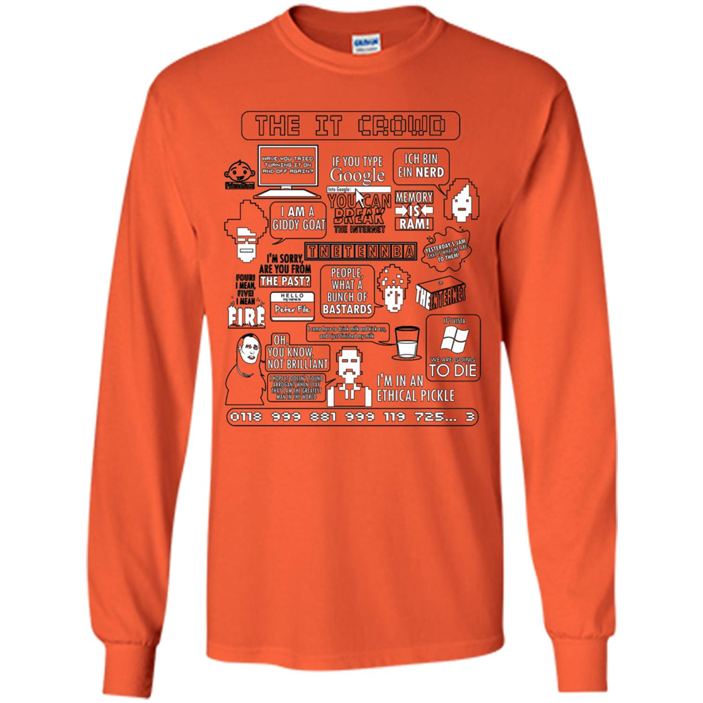 Movies T-shirt The IT Crowd Quotes I'm In A Ethical Pickle Orange