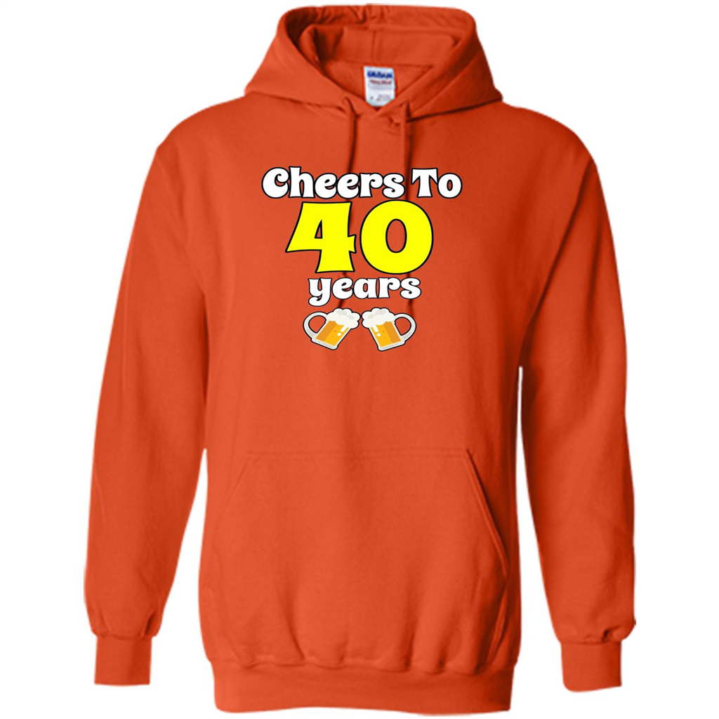 Cheers To 40 Years Birthday Or Wedding Anniversary T-shirt Orange