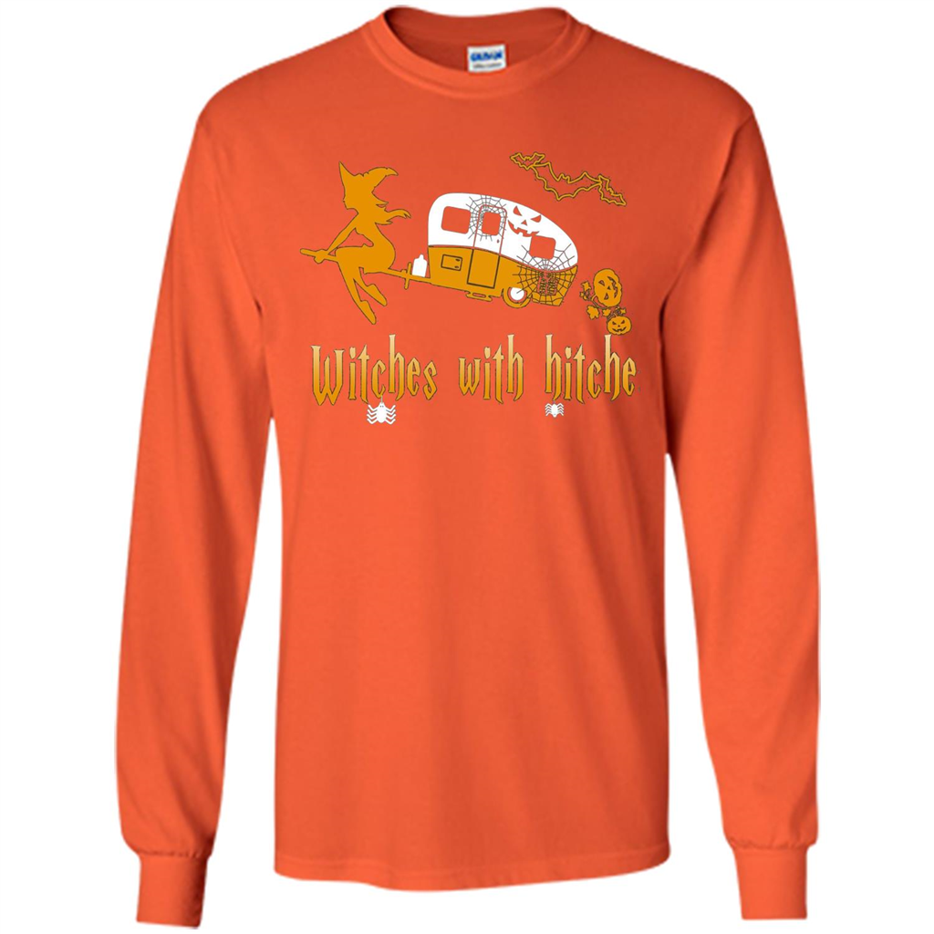 Halloween T-shirt Witches With Hitches T-shirt Orange