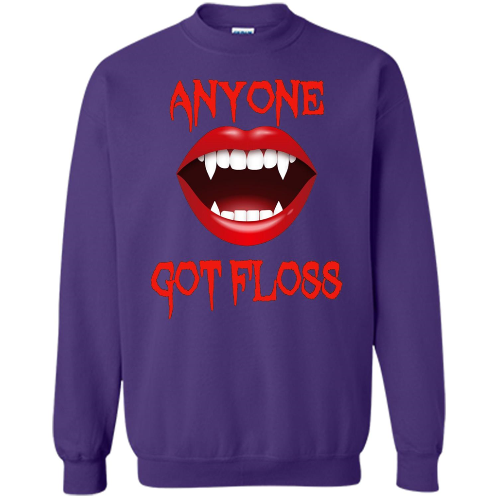 Anyone Got Floss Halloween Vampire T Shirt Scary Dental Fun