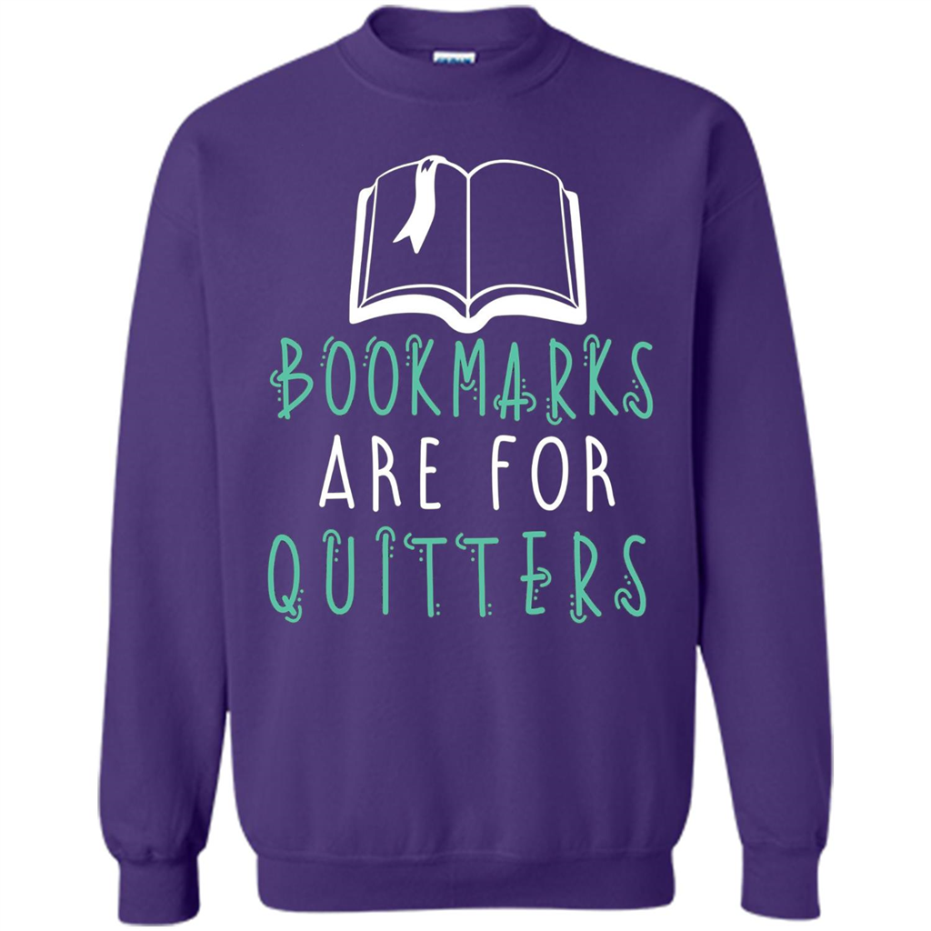 Book Reader T-shirt Bookmarks Are For Quitters Reading T-shirt Orange