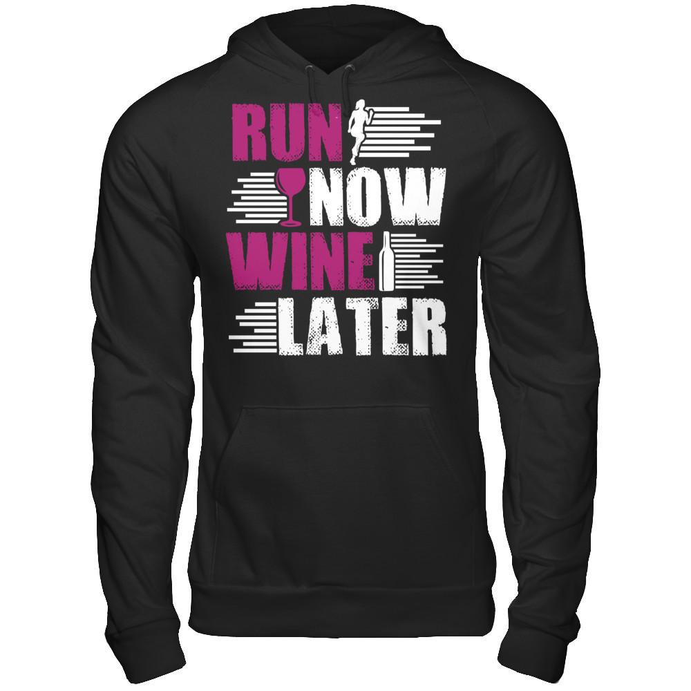 Run Now, Wine Later Gildan - Pullover Hoodie Black