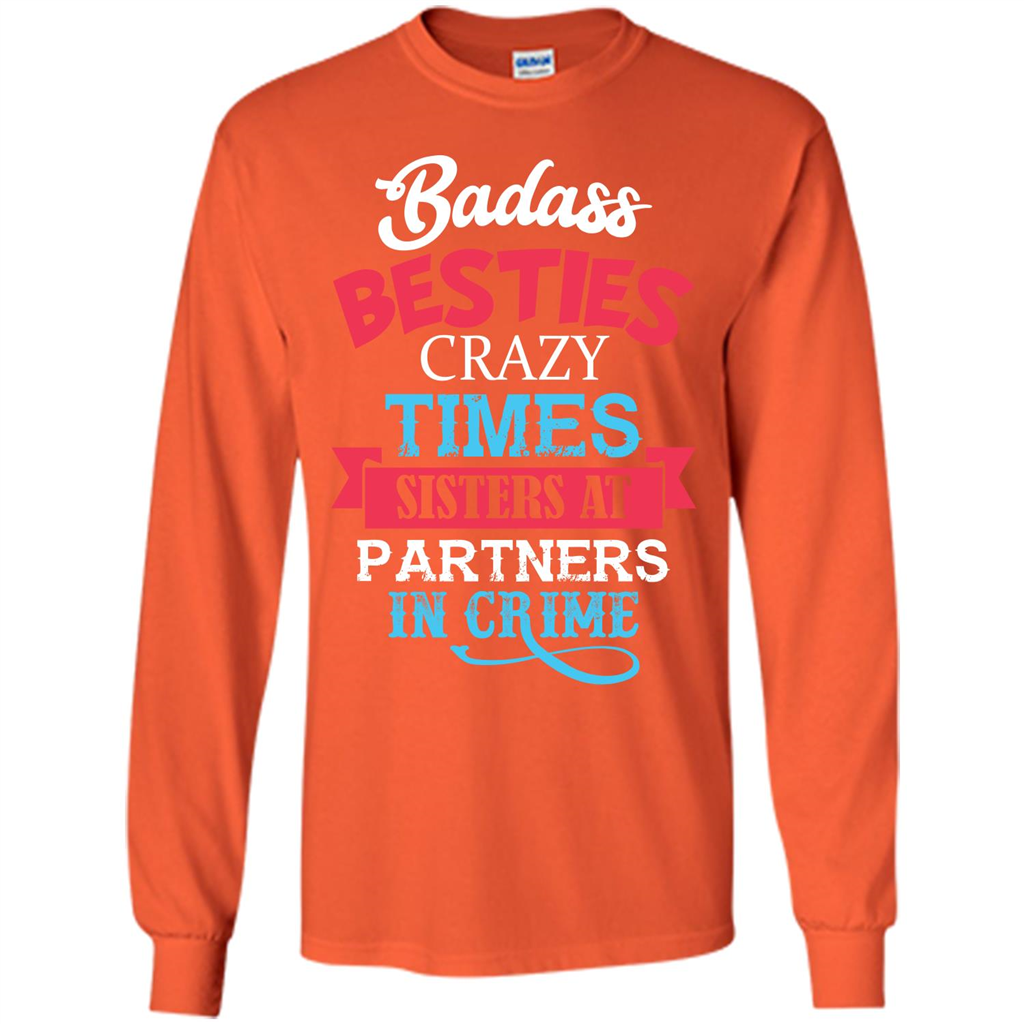 Family T-shirt Sisters Partners In Crime T-shirt Orange