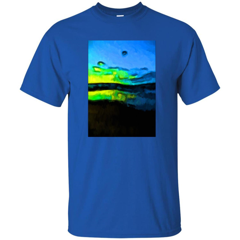 Yellow Dance Of The Tropical Blue Sea And Green Sky T-shirt Royal