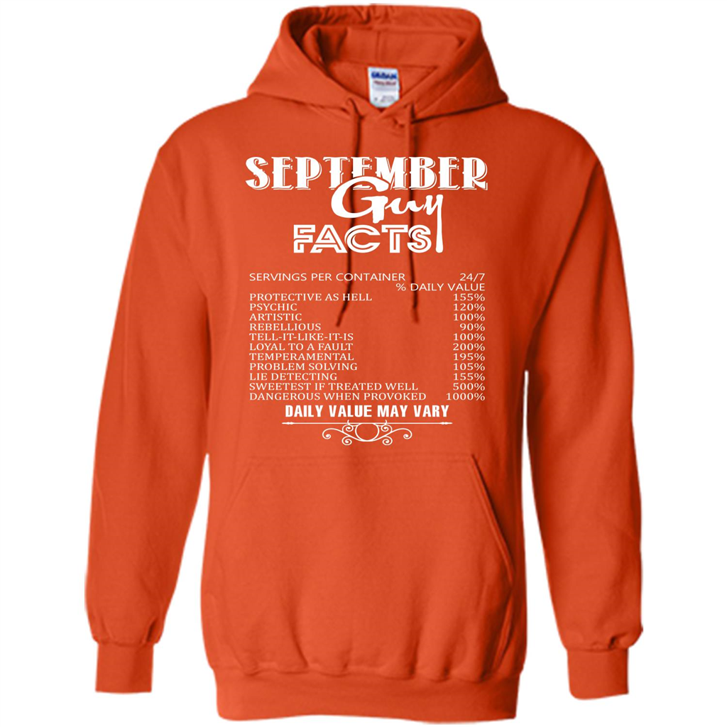 September Guy Facts T-shirt Orange