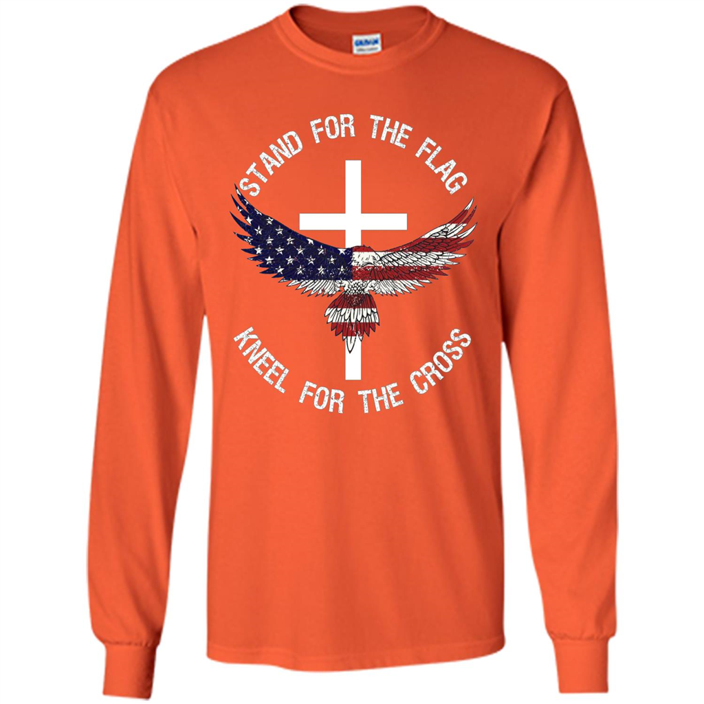 Stand For The Flag Kneel For The Cross T-shirt Orange