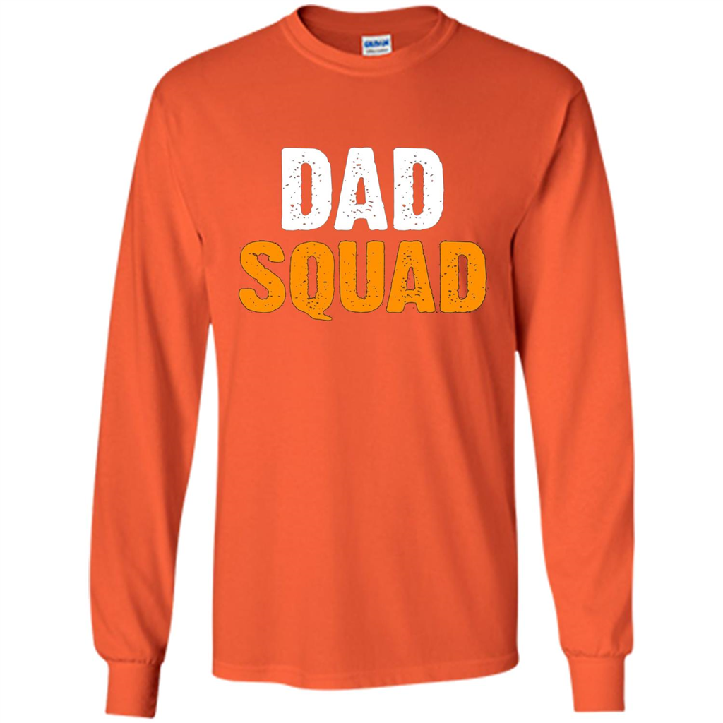 Fathers day T-shirt DAD Squad Funny T-Shirt Orange