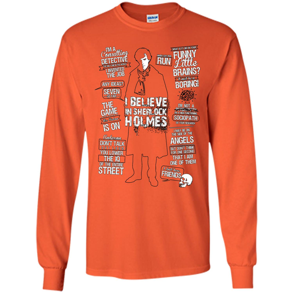 Detective Quotes To A Great Mind Nothing Is Little T-shirt Orange