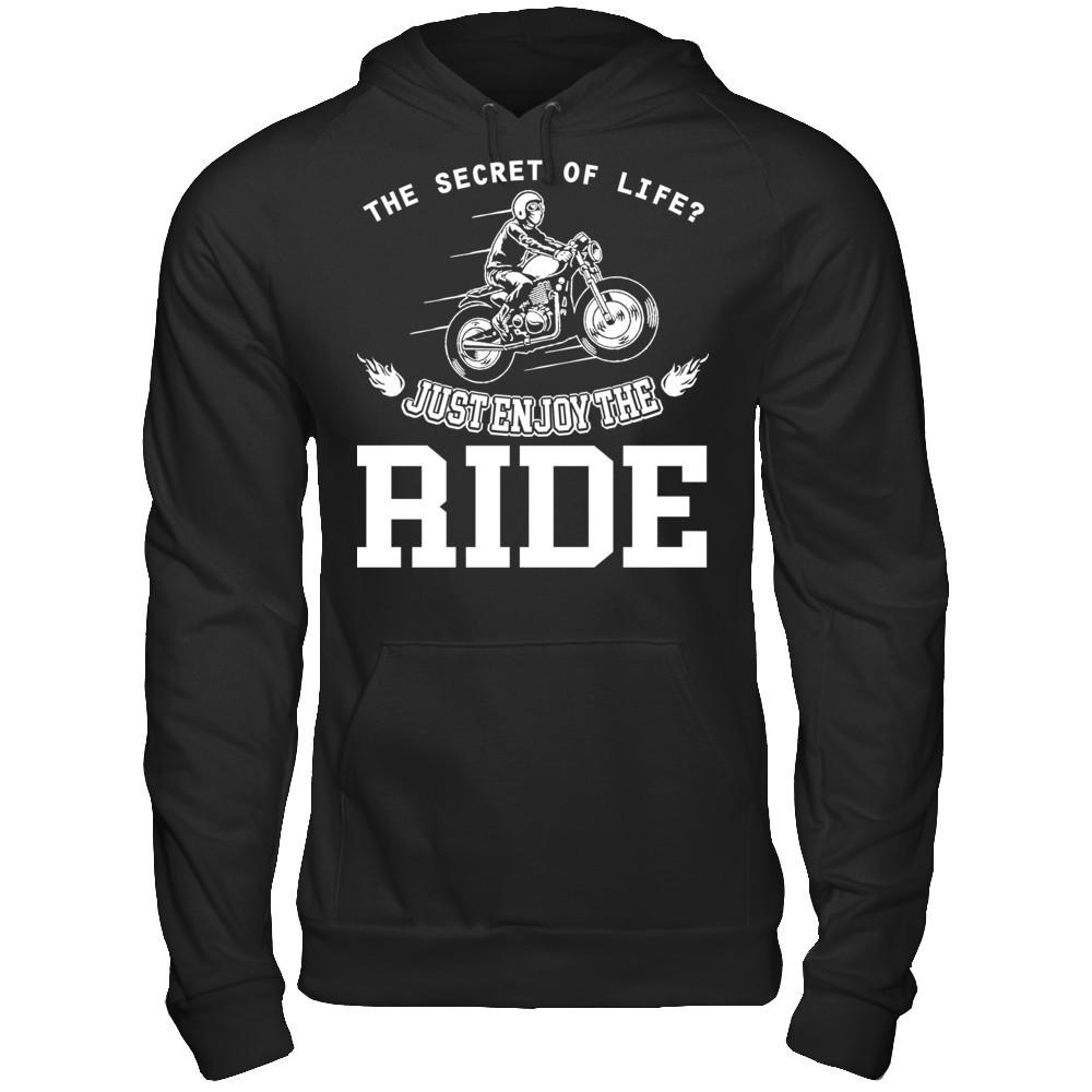 The Secret Of Life Just Enjoy The Ride Gildan - Pullover Hoodie Black
